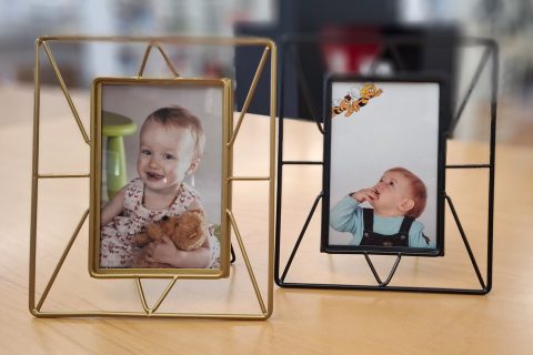 Metalfotorahmen zum aufstellen 10x15cm Hoch _Foto-Express Adliswil