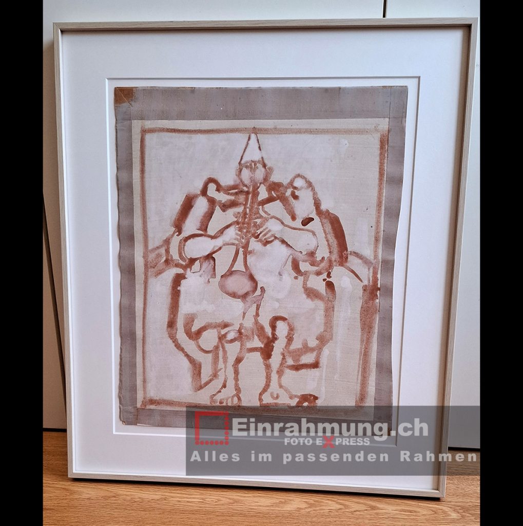 Einrahmung Alu-Rahmen Holzfurniert